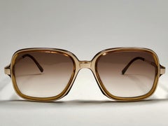 Neu Vintage Christian Dior Monsieur 2057 Gold Bernstein-Sonnenbrille 1970er Jahre Österreich