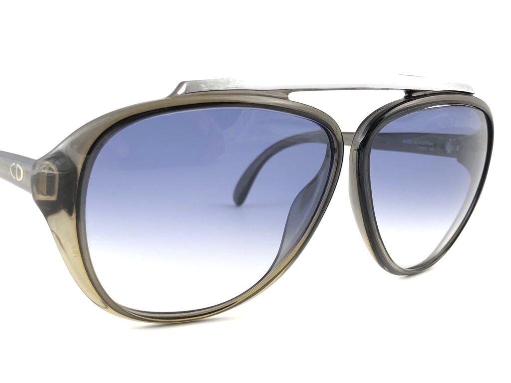 New Vintage Christian Dior Monsieur 2059 20 Optyl Grey Gradient 1970 Sunglasses 5