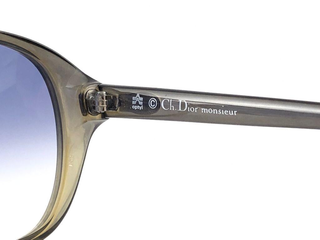 Women's or Men's New Vintage Christian Dior Monsieur 2059 20 Optyl Grey Gradient 1970 Sunglasses