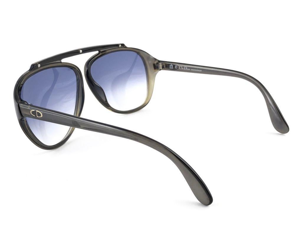New Vintage Christian Dior Monsieur 2059 20 Optyl Grey Gradient 1970 Sunglasses 1