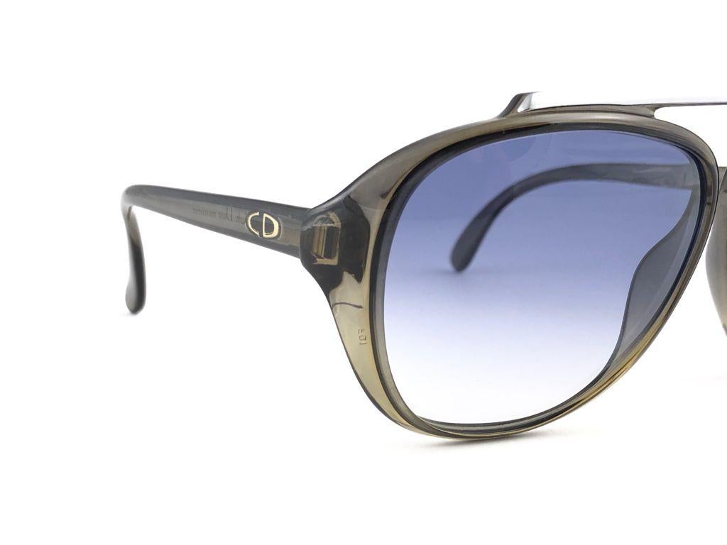 New Vintage Christian Dior Monsieur 2059 20 Optyl Grey Gradient 1970 Sunglasses 4