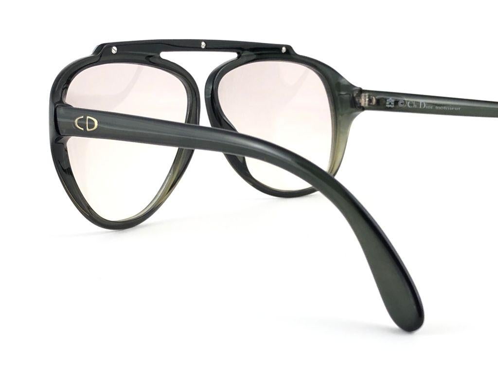 New Vintage Christian Dior Monsieur 2059 60 Optyl Green Gradient 1970 Sunglasses In New Condition In Baleares, Baleares