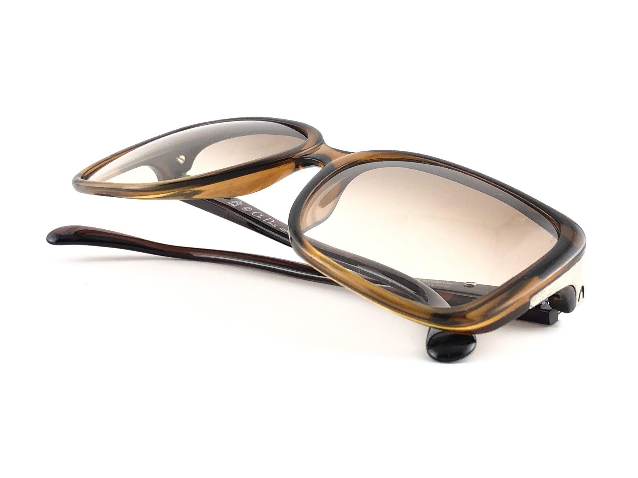New Vintage Christian Dior Monsieur 2084 Translucent Sunglasses 80s Germany  3