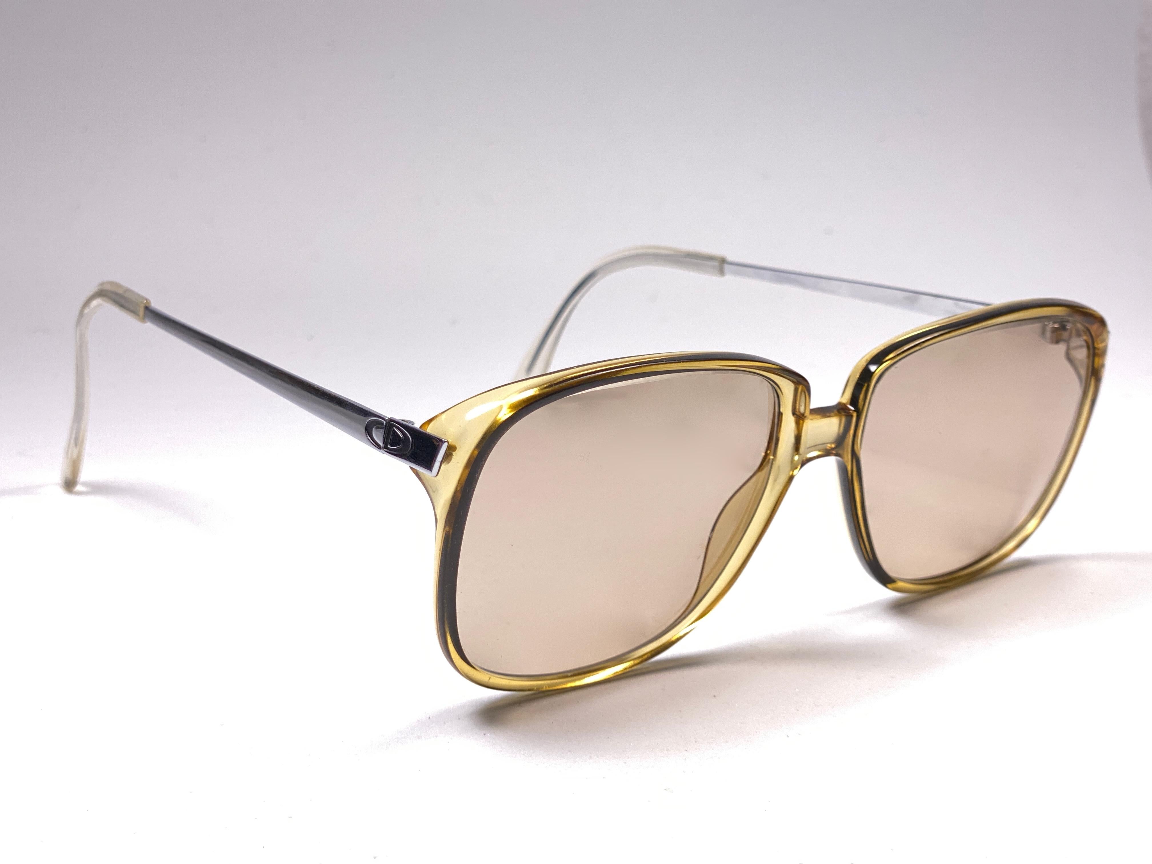 New vintage Christian Dior Monsieur translucent oversized sunglasses. .

Spotless medium brown lenses.

New, never worn or displayed this item may show light sign of wear due to storage.

Made in Austria

