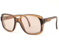 Nuevas gafas de sol Vintage Christian Dior Monsieur 2115 Oversized Gold Amber 1970