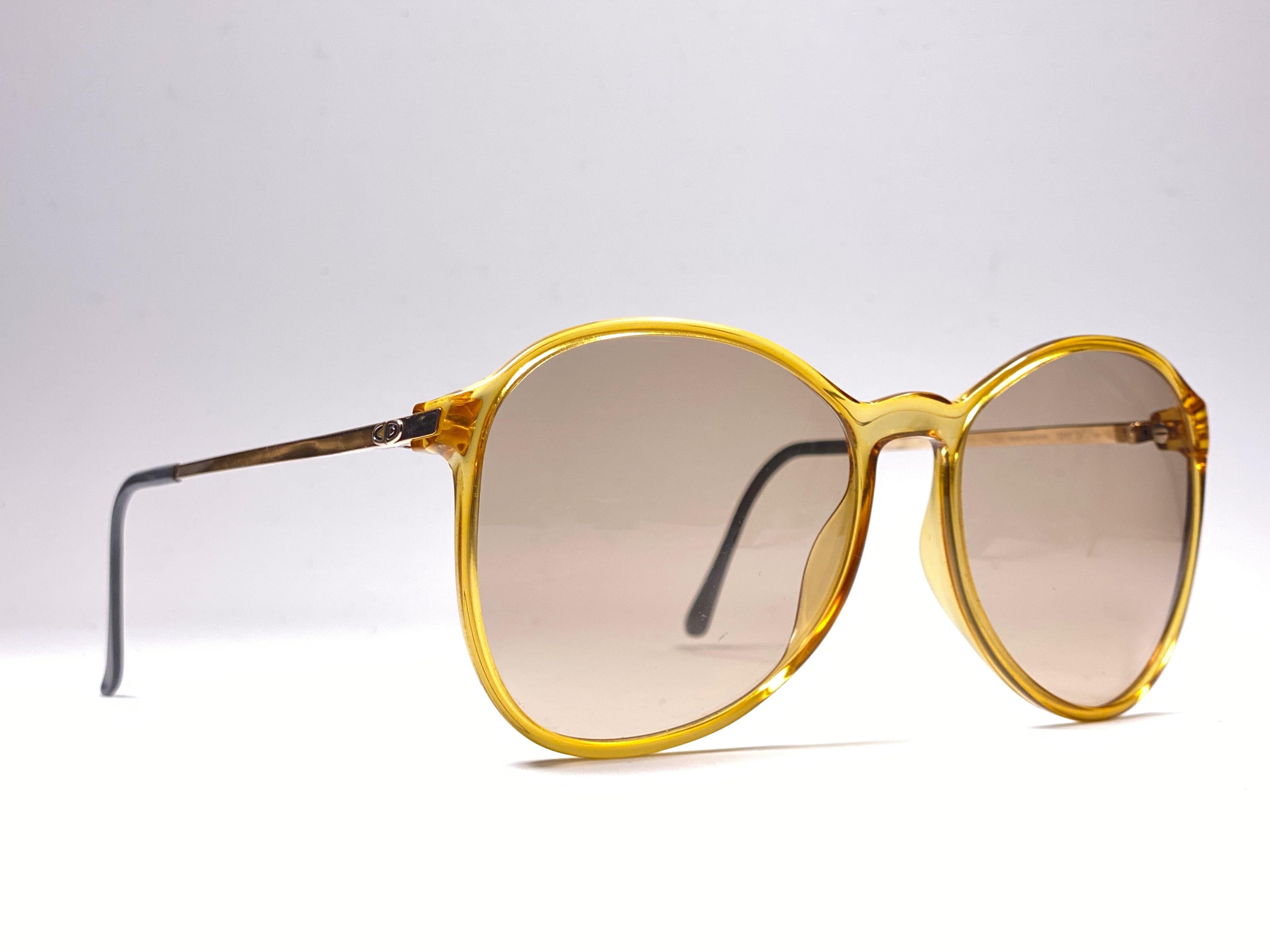 Beige New Vintage Christian Dior Monsieur 2212 Sunglasses 1970's Austria For Sale