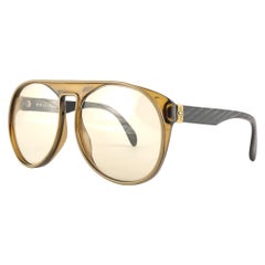 vintage christian dior sunglasses New Vintage Christian Dior Monsieur 2317 Oversized Gold Amber Sunglasses 1970