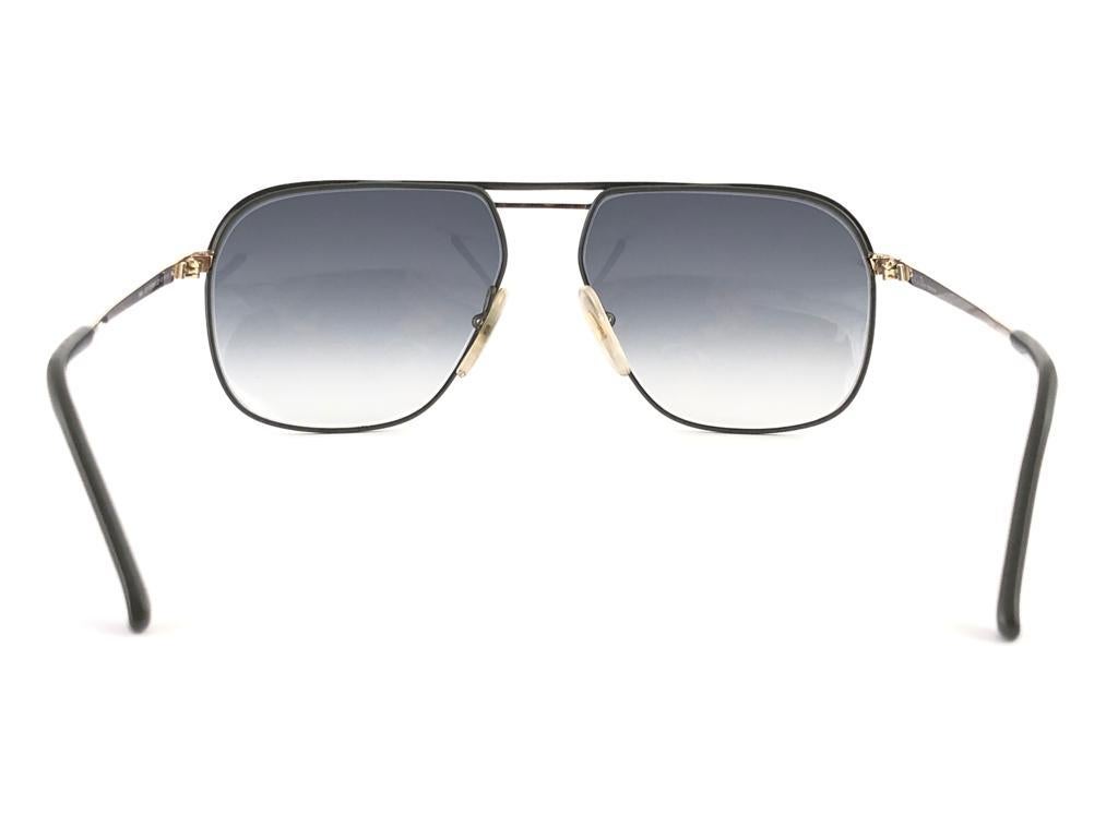 New Vintage Christian Dior Monsieur 2322 Oversized Grey Silver Sunglasses 1970  3