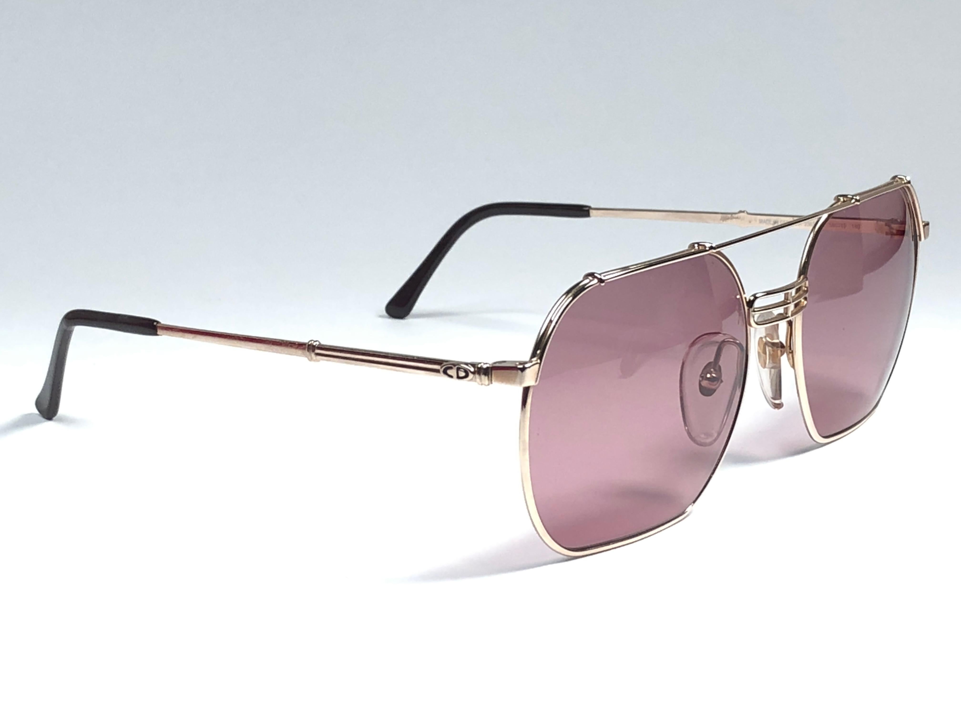New Vintage Christian Dior Monsieur 2363 Silver Sunglasses 1970's Austria In New Condition In Baleares, Baleares