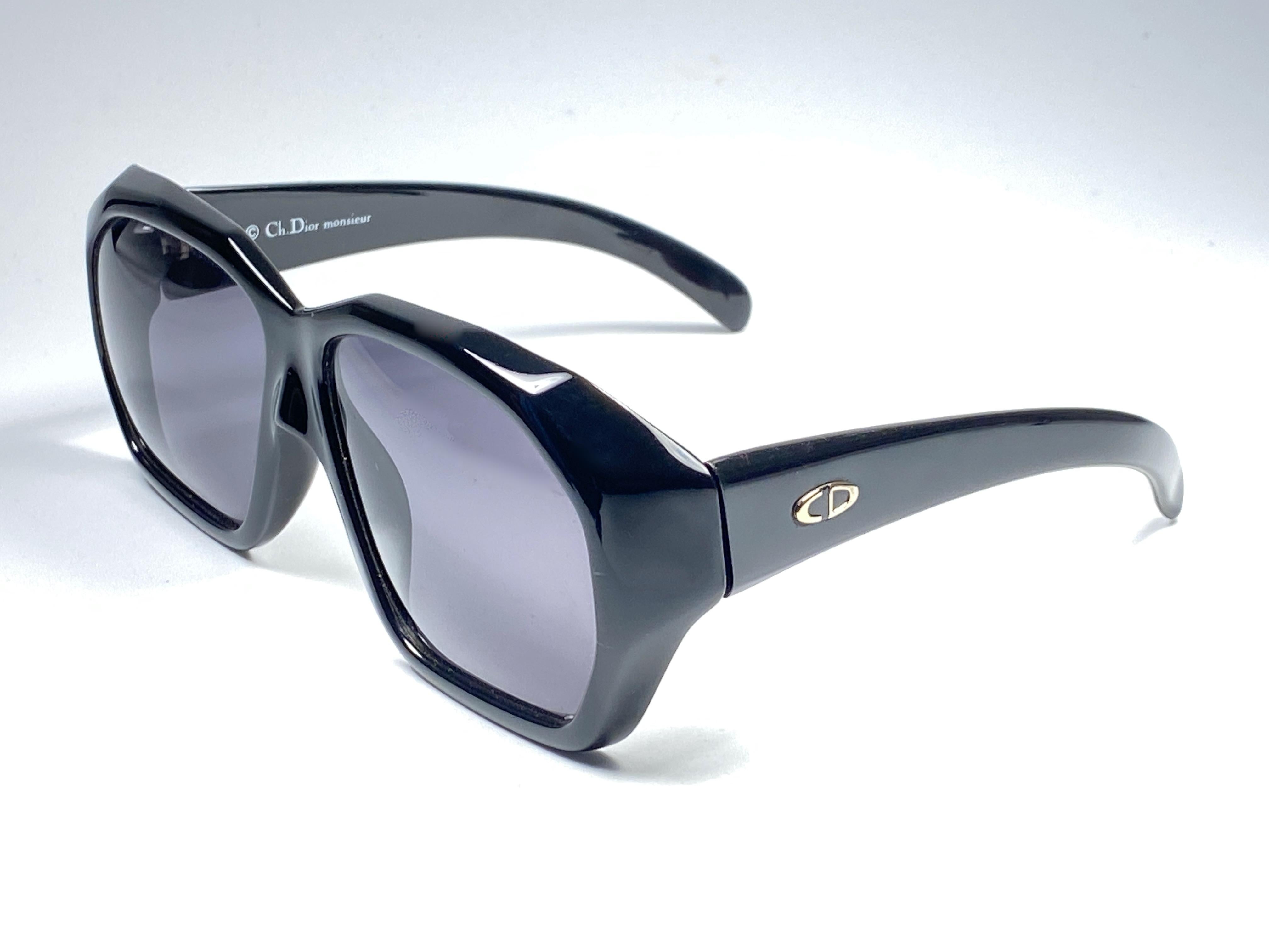 Gray New Vintage Christian Dior Monsieur 2466 91 Oversized Optyl 1970 Sunglasses