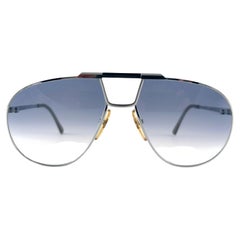 Neuer Vintage Christian Dior Monsieur Aviator Silberrahmen  Sonnenbrille 80er Österreich