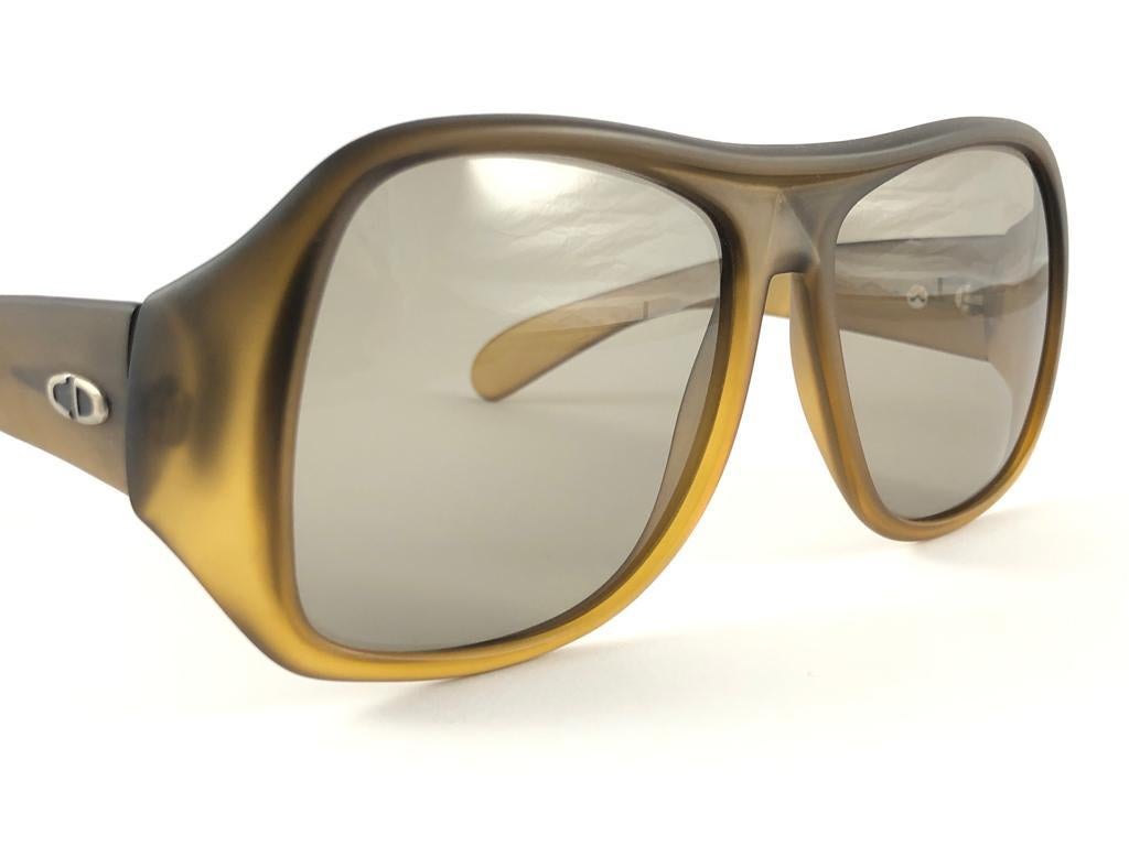  New Vintage Christian Dior Monsieur Matte Oversized Optyl 1970 Sunglasses In New Condition In Baleares, Baleares