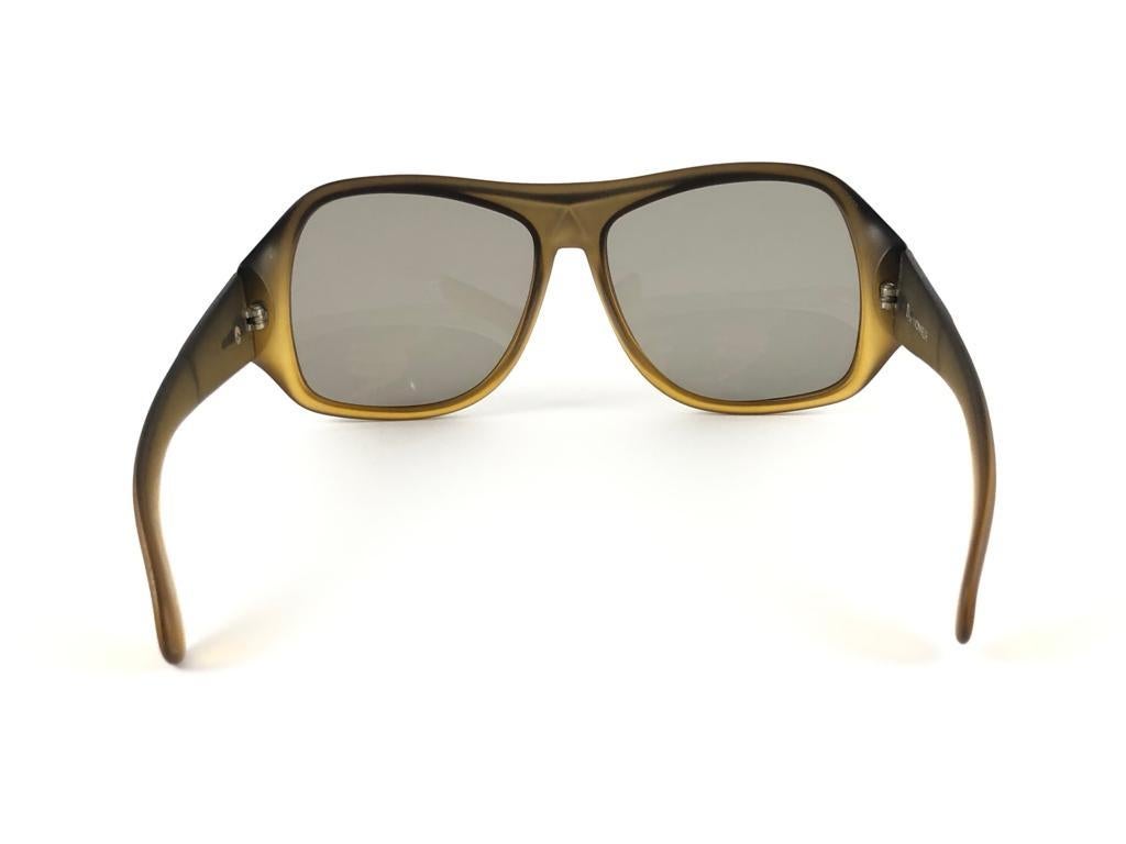  New Vintage Christian Dior Monsieur Matte Oversized Optyl 1970 Sunglasses For Sale 1