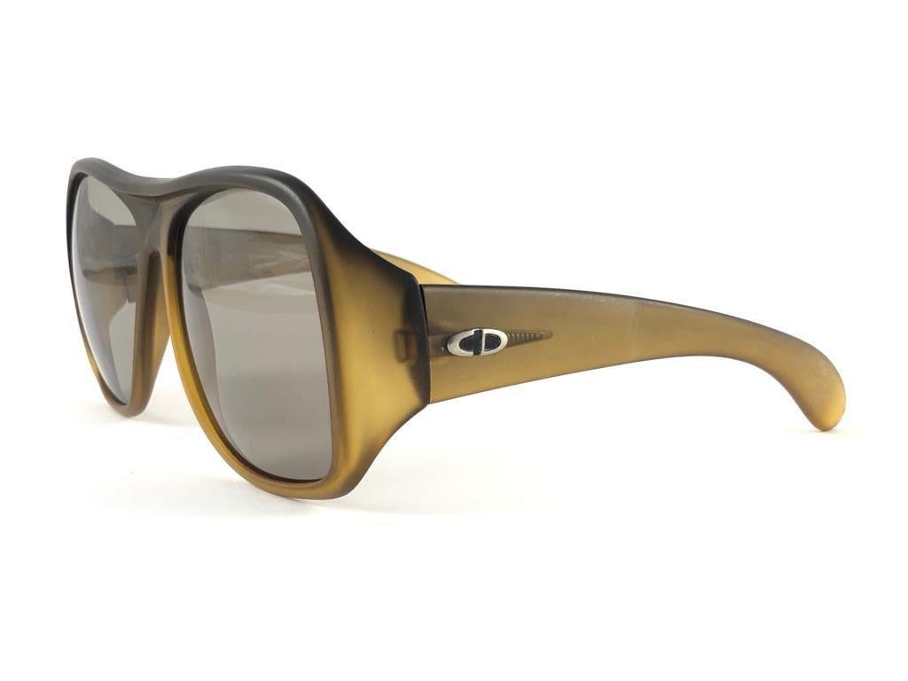  New Vintage Christian Dior Monsieur Matte Oversized Optyl 1970 Sunglasses 3