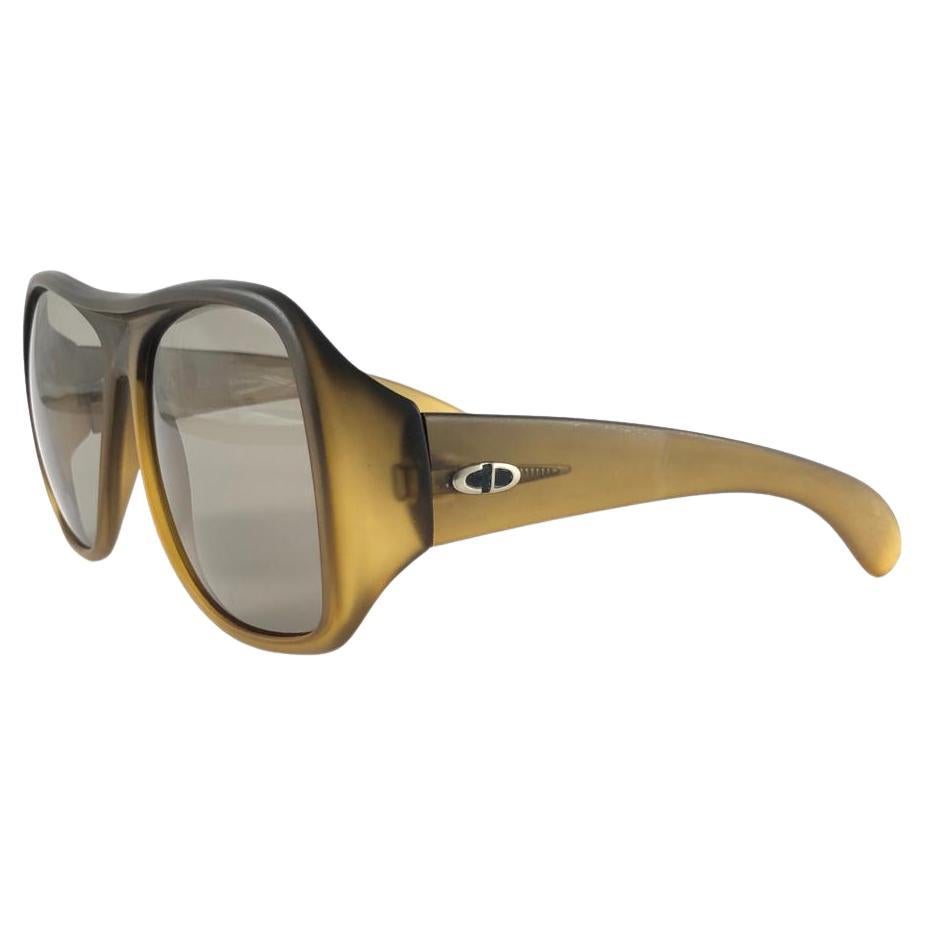 Matte übergroße Optyl-Sonnenbrille von Christian Dior Monsieur, 1970 im Angebot