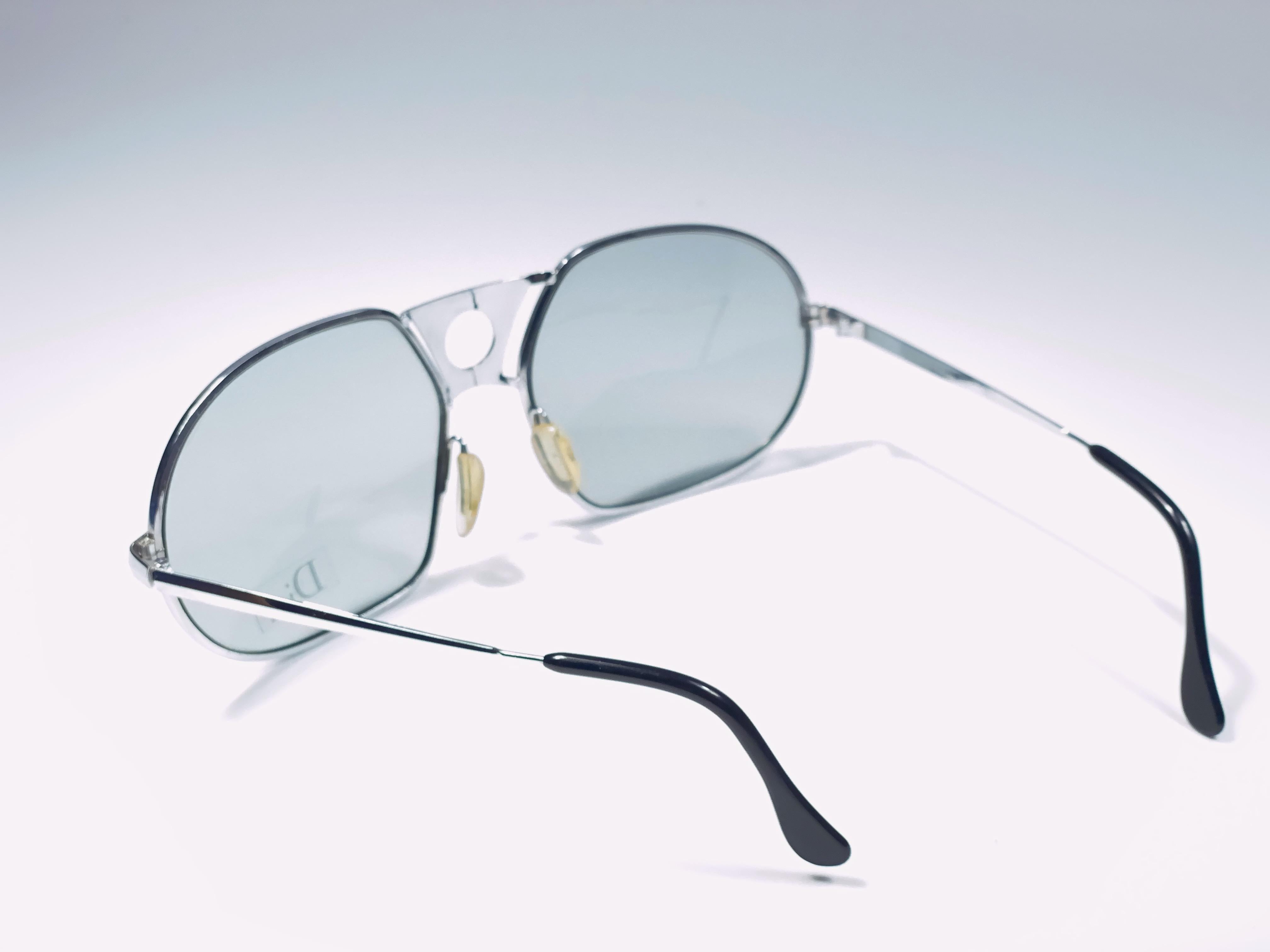 Women's New Vintage Christian Dior Monsieur Oversized Silver Frame  Sunglasses For Sale
