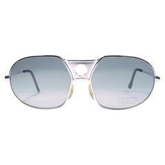 New Vintage Christian Dior Monsieur Oversized Silver Frame  Sunglasses 