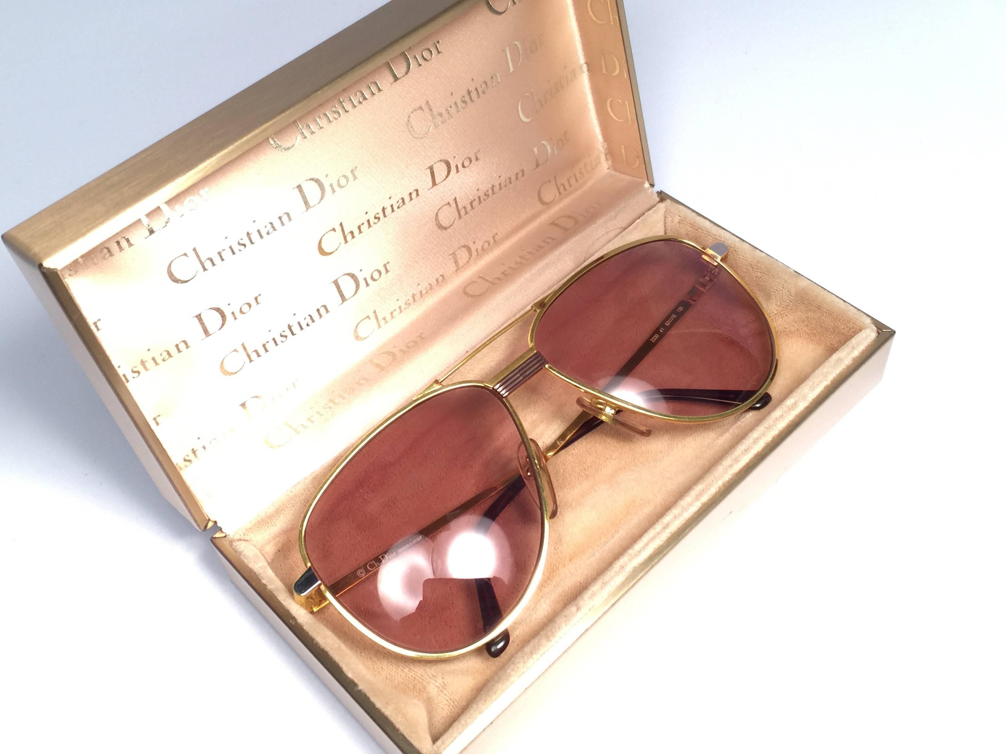 Christian Dior Monsieur Titanium Gold Optyl Germany Sunglasses In New Condition In Baleares, Baleares