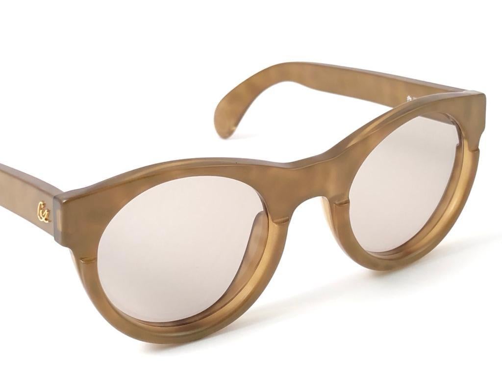Beige New Vintage Christian Lacroix 7309 Translucent  Sunglasses, 1980 