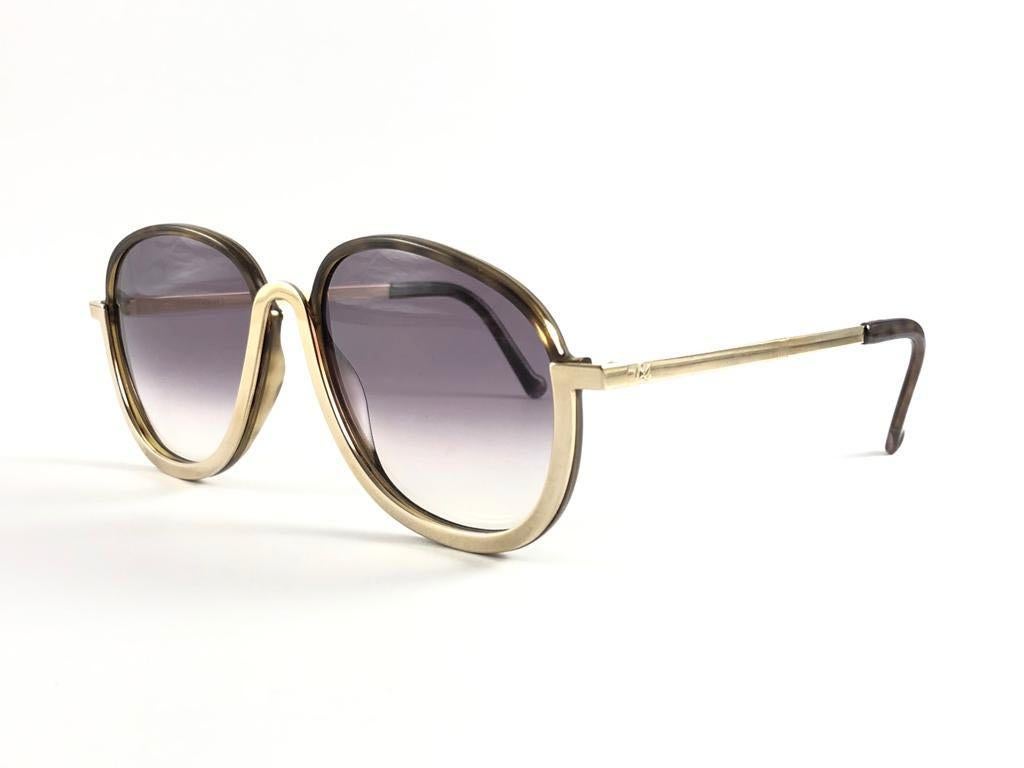 New Vintage Christian Lacroix 7319 20Tortoise Gold Accent 1980 France Sunglasses For Sale 5
