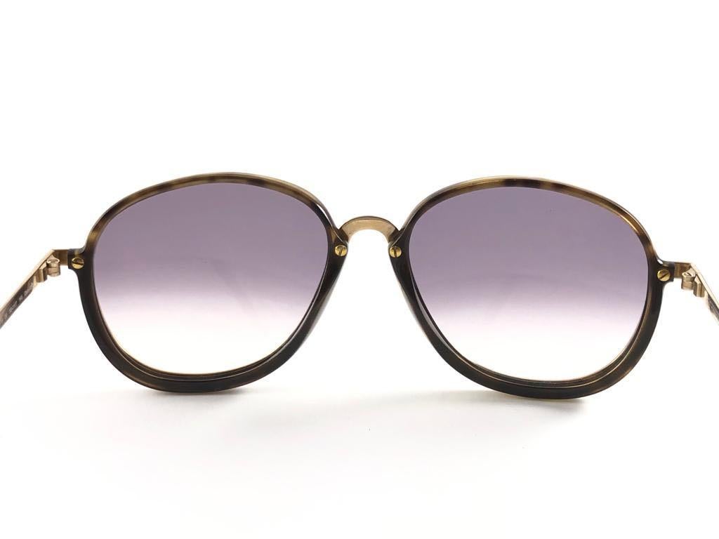 New Vintage Christian Lacroix 7319 20Tortoise Gold Accent 1980 France Sunglasses For Sale 6