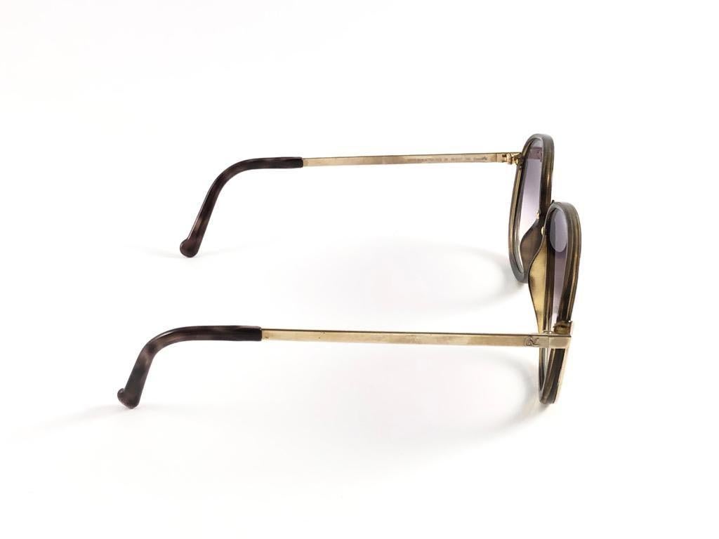 New Vintage Christian Lacroix 7319 20Tortoise Gold Accent 1980 France Sunglasses For Sale 7