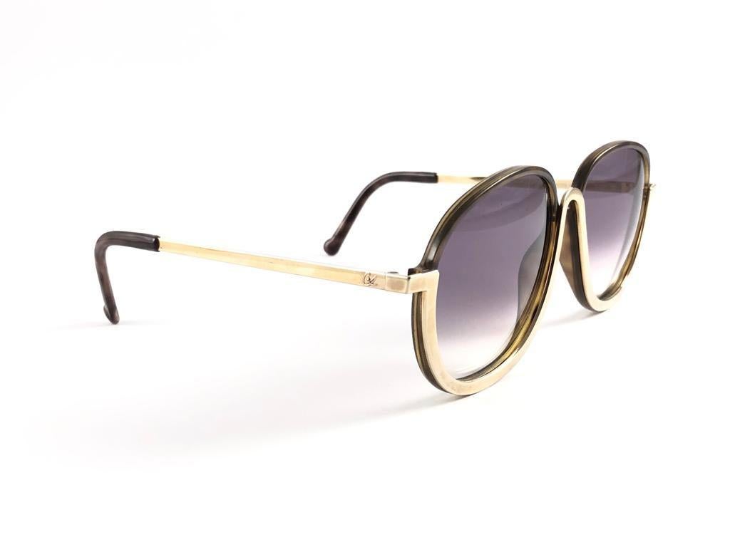 New Vintage Christian Lacroix 7319 20Tortoise Gold Accent 1980 France Sunglasses For Sale 1