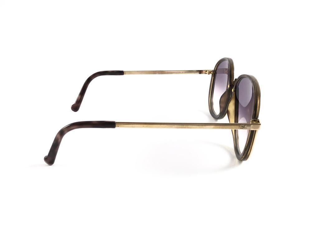 New Vintage Christian Lacroix 7319 20Tortoise Gold Accent 1980 France Sunglasses For Sale 3