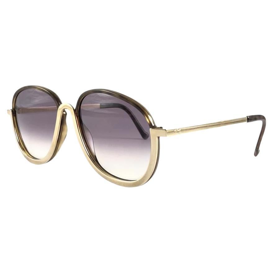 New Vintage Christian Lacroix 7319 20Tortoise Gold Accent 1980 France Sunglasses For Sale