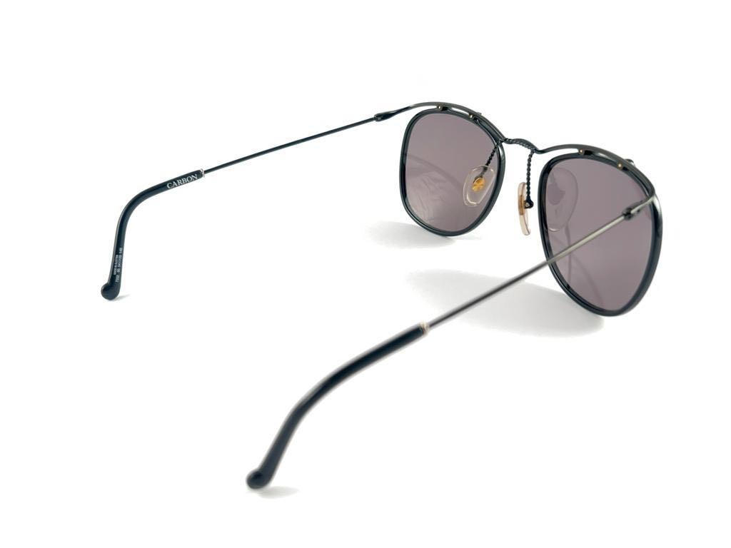 New Vintage Christian Lacroix 7372 Black Round 1980's France Sunglasses For Sale 11