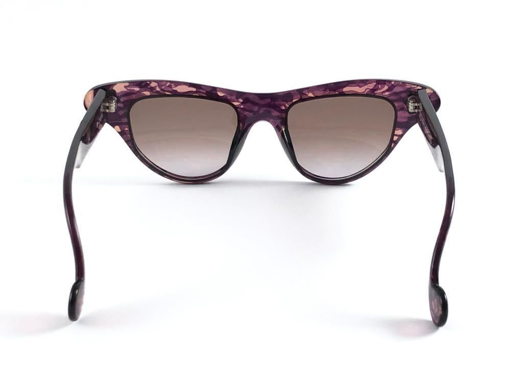 New Vintage Christian Lacroix Cat Eye 7353 Purple 1980's France Sunglasses 3