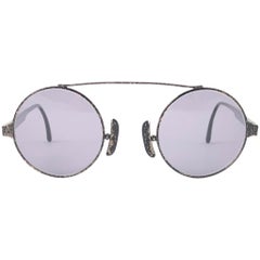 New Vintage Christian Lacroix Round Black Accents 1980 France Sunglasses