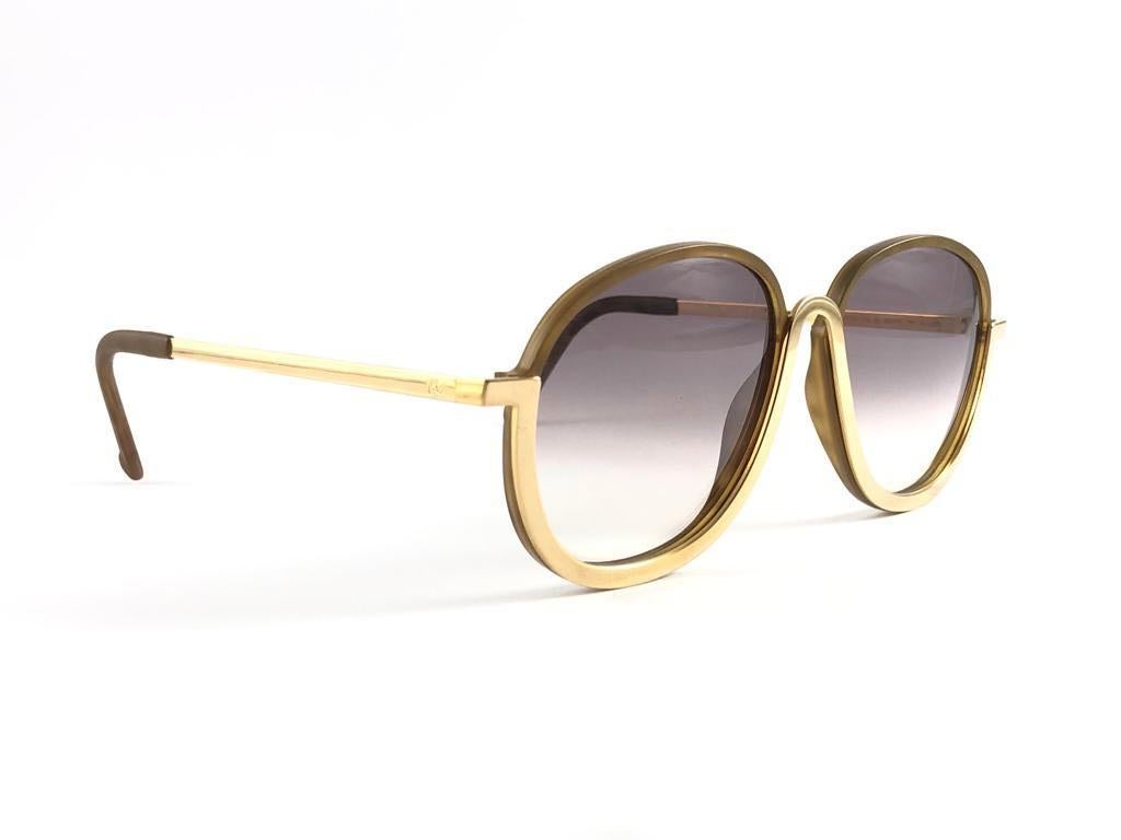 New Vintage Christian Lacroix Tortoise Gold Accents 1980 France Sunglasses For Sale 6