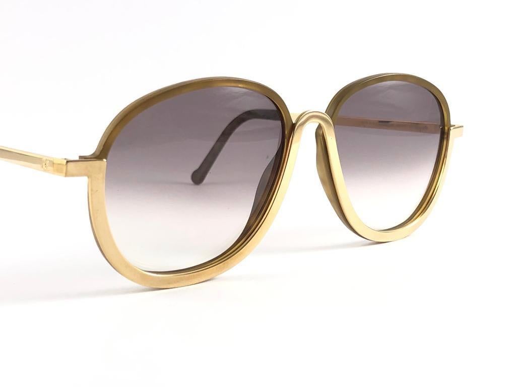 New Vintage Christian Lacroix Tortoise Gold Accents 1980 France Sunglasses For Sale 5