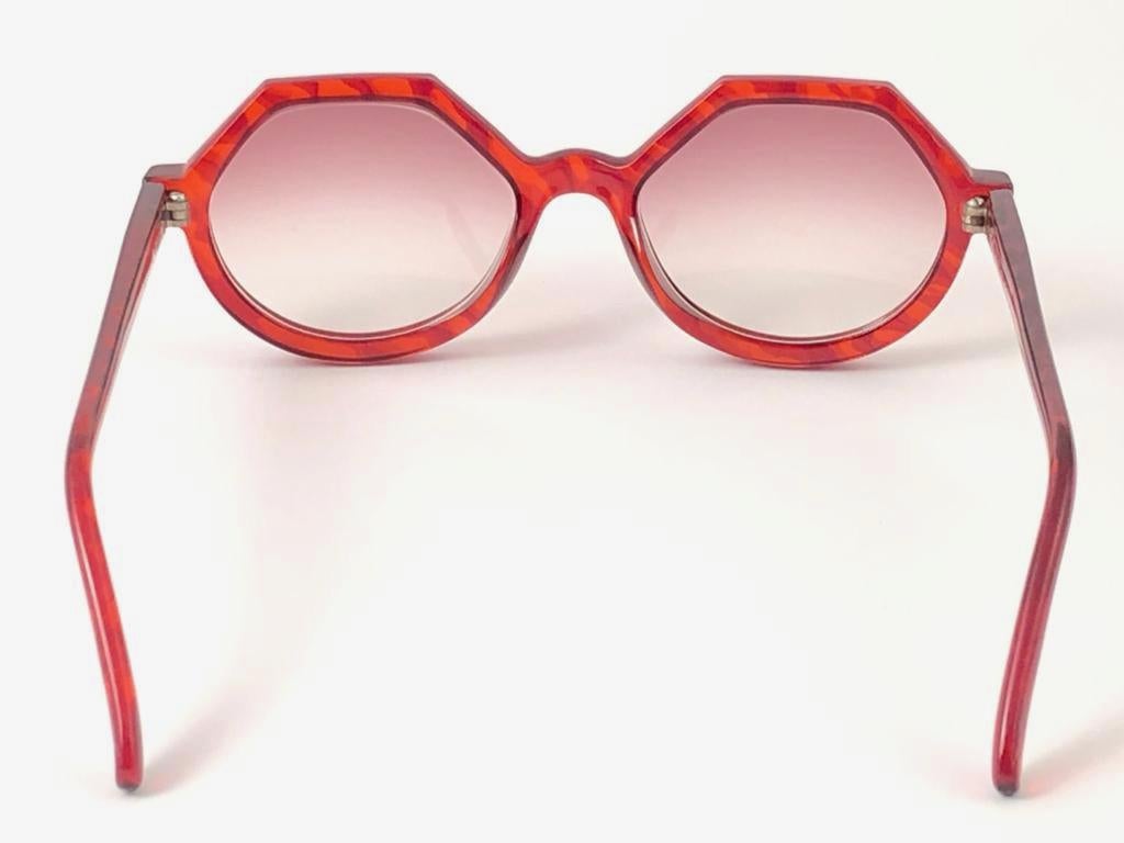 New Vintage Christian Lacroix Translucent Red Sunglasses, 1980  6