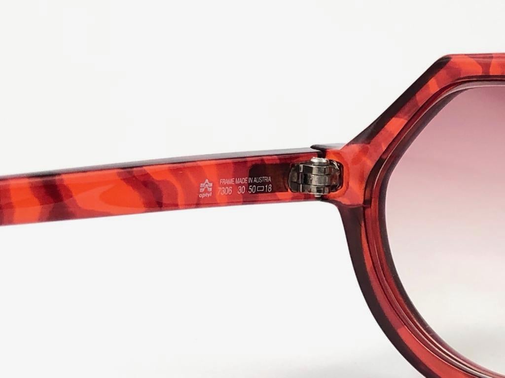 Women's New Vintage Christian Lacroix Translucent Red Sunglasses, 1980 