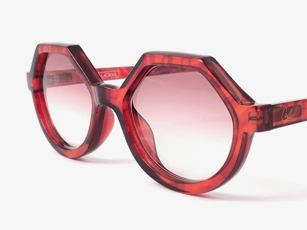 New Vintage Christian Lacroix Translucent Red Sunglasses, 1980  2