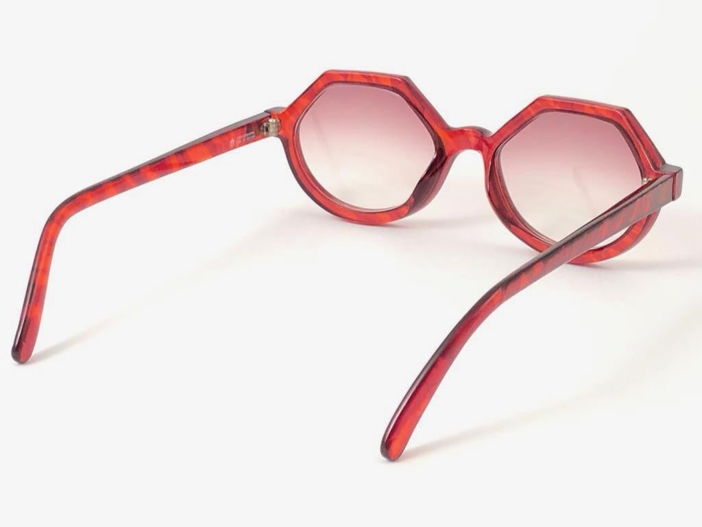 New Vintage Christian Lacroix Translucent Red Sunglasses, 1980  3
