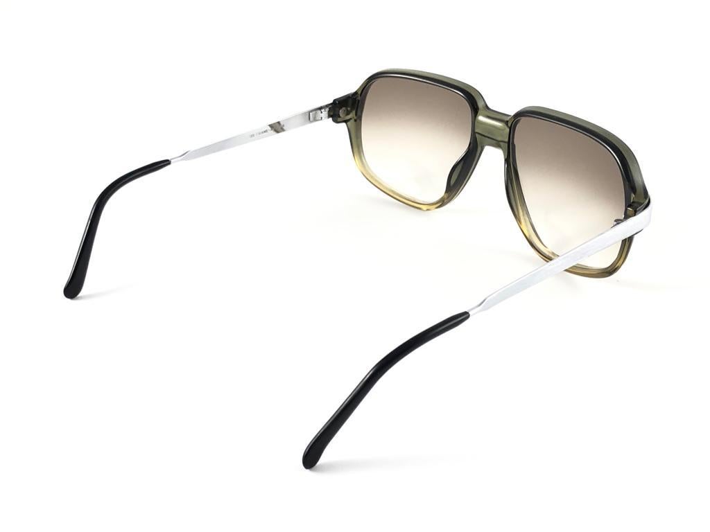 New Vintage Cobra 3010 Green & Silver Optyl Sunglasses 4