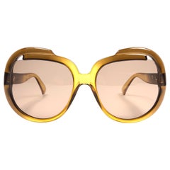 Nouveau Vintage Cobra Optyl 3000 Ombre Vert Lunettes de soleil surdimensionnées en Optyl