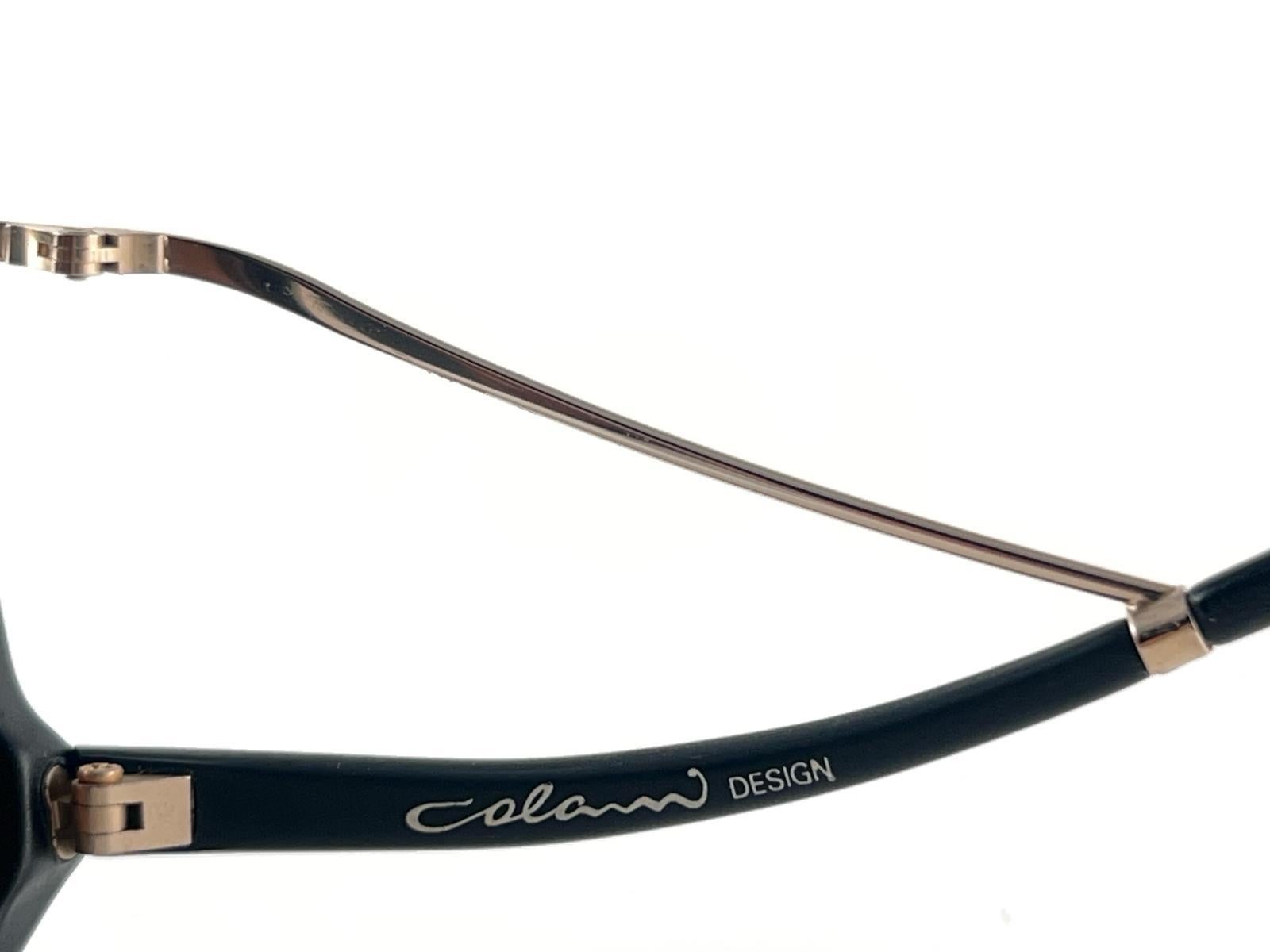 Neue Vintage Colani Design Schwarz Gold Spiegel Linsen Italien 1980's Sonnenbrille   im Angebot 2