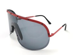 New Vintage Colors in Optics Red Shield Mask Miles Davis  Sunglasses, 1980s