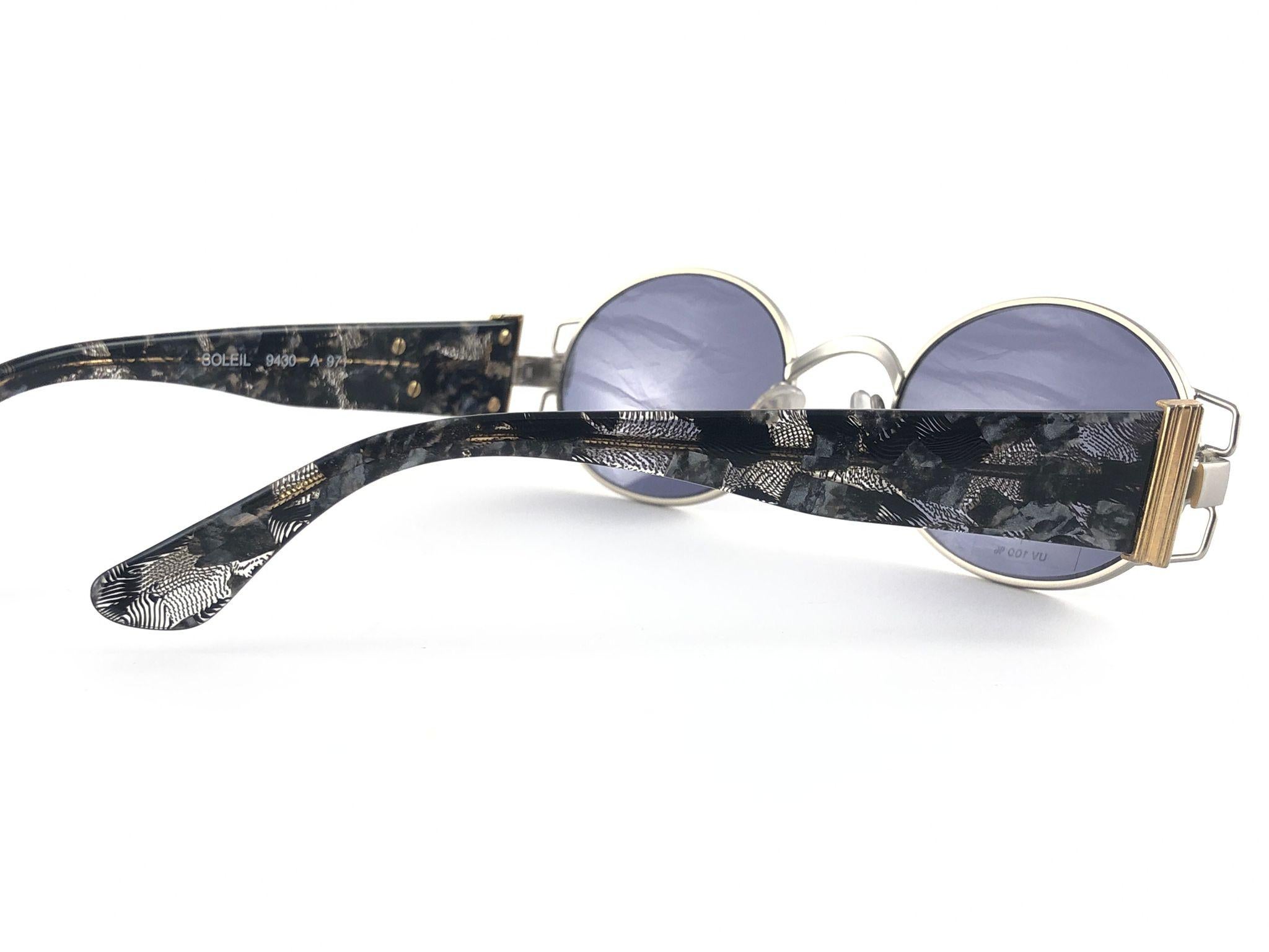 New Vintage Courreges 9430 Oval Metallic Frame 1980's Sunglasses Handmade France 5