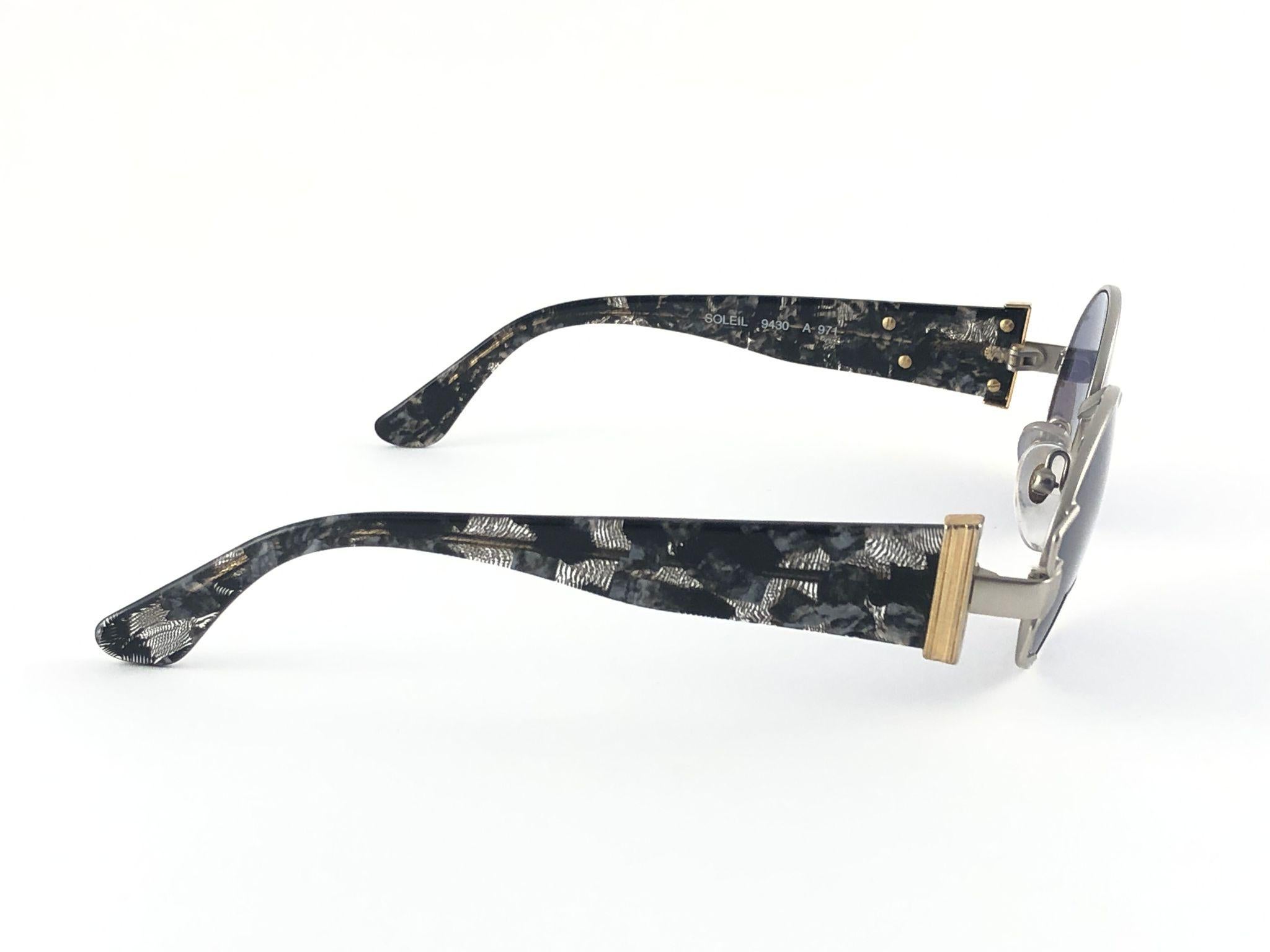 New Vintage Courreges 9430 Oval Metallic Frame 1980's Sunglasses Handmade France 6