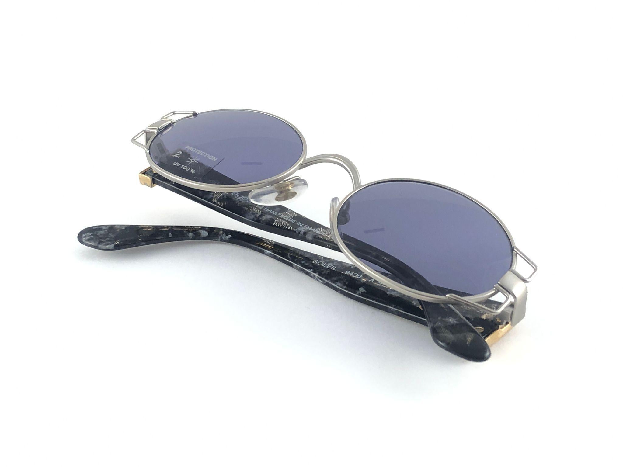 New Vintage Courreges 9430 Oval Metallic Frame 1980's Sunglasses Handmade France 7