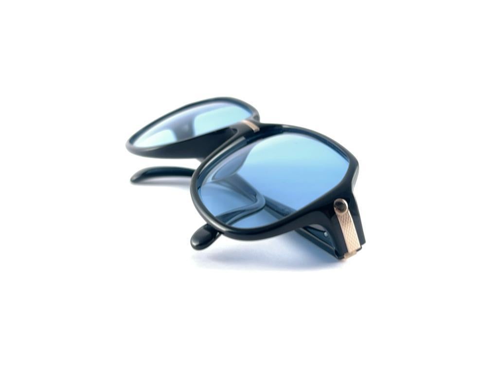 New Vintage Dunhill 6002 Black & Silver Accents Sunglasses 1980'S Austria For Sale 6