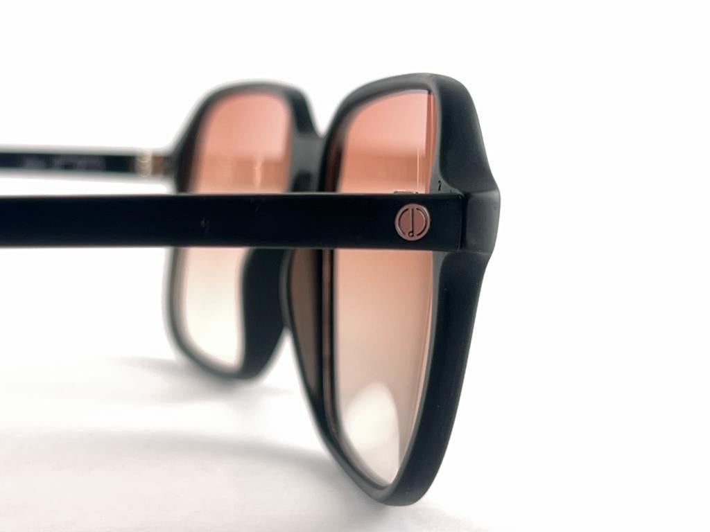 New Vintage Dunhill 6008 Black Mate Frame Gradient Lenses Sunglasses 80S Austria 1