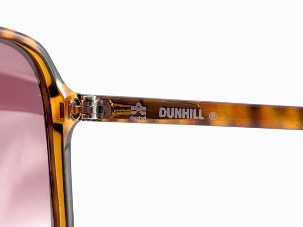 New Vintage Dunhill 6017 Translucent Amber Oversized Sunglasses 1980'S Austria For Sale 3