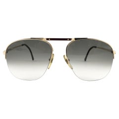 New Vintage Dunhill 6022 Real Wood Trims Details Half Frame Sunglasses Austria