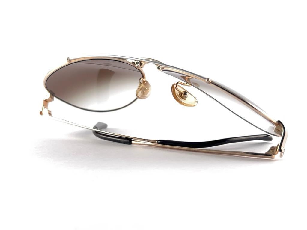 New Vintage Dunhill 6023 Gold Aviator Frame Gradient Lenses Sunglasses Austria For Sale 6